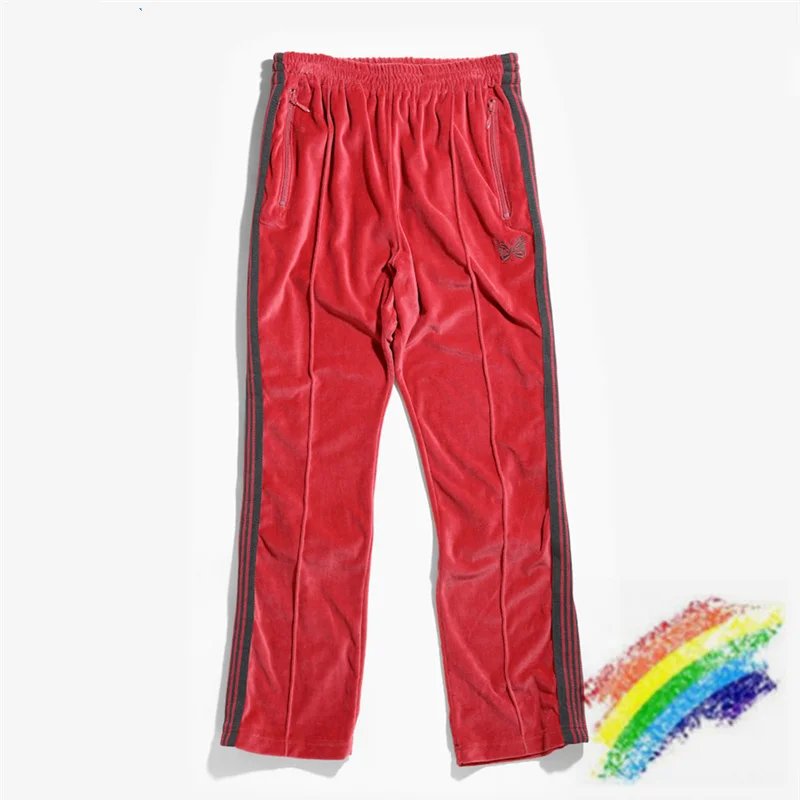 RED velvet AWGE Needles Sweatpants Men Women 1:1 Best quality Butterfly Embroidery Striped Joggers Needles AWGE Track Pant
RED velvet AWGE Needles Sweatpants Men Women 1:1 Best quality Butterfly Embroidery Striped Joggers Needles AWGE Track Pant