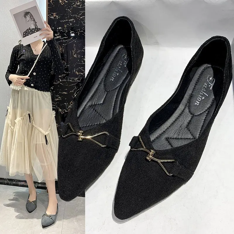 2021 Spring New Pointed Single Shoes, Soft Sole, Fashionable and Comfortable Flat Shoes, One Size Smaller Size 35-41
2021 Spring New Pointed Single Shoes, Soft Sole, Fashionable and Comfortable Flat Shoes, One Size Smaller Size 35-41