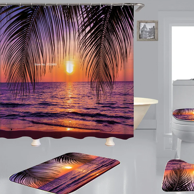 Modern beach design shower curtain waterproof and mildew proof bathroom decoration of high quality shower curtain
Modern beach design shower curtain waterproof and mildew proof bathroom decoration of high quality shower curtain