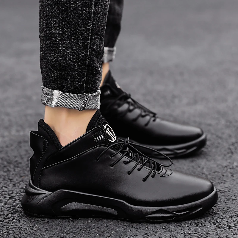 Popular Casual Footwear For Men Black Pu Leather Men Shoes Elastic Band Young Casual Shoes Anti-Slip Men Flat Shoe Size 39-44 
Popular Casual Footwear For Men Black Pu Leather Men Shoes Elastic Band Young Casual Shoes Anti-Slip Men Flat Shoe Size 39-44