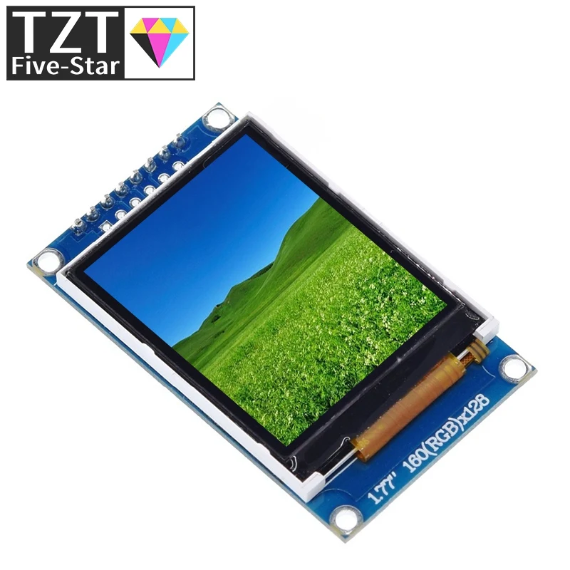 

TZT 1.77 inch TFT LCD screen 128*160 1.77 TFTSPI TFT color screen module serial port module