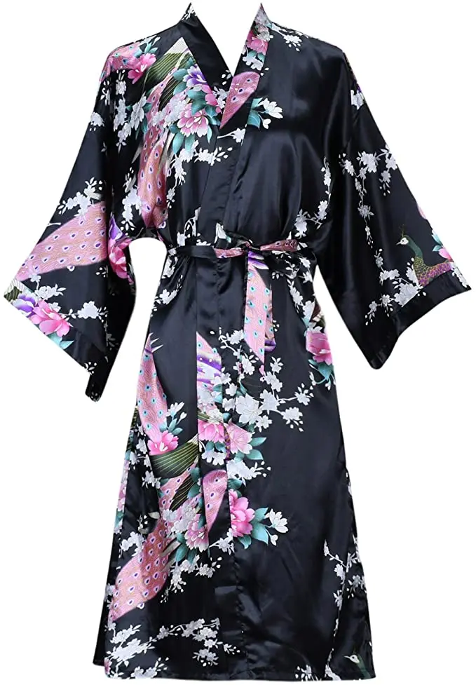 Silk Satin Wedding Bride Bridesmaid Robe Floral Bathrobe Short Kimono Robe Night Robe Bath Robe Fashion Dressing Gown For Women
Silk Satin Wedding Bride Bridesmaid Robe Floral Bathrobe Short Kimono Robe Night Robe Bath Robe Fashion Dressing Gown For Women