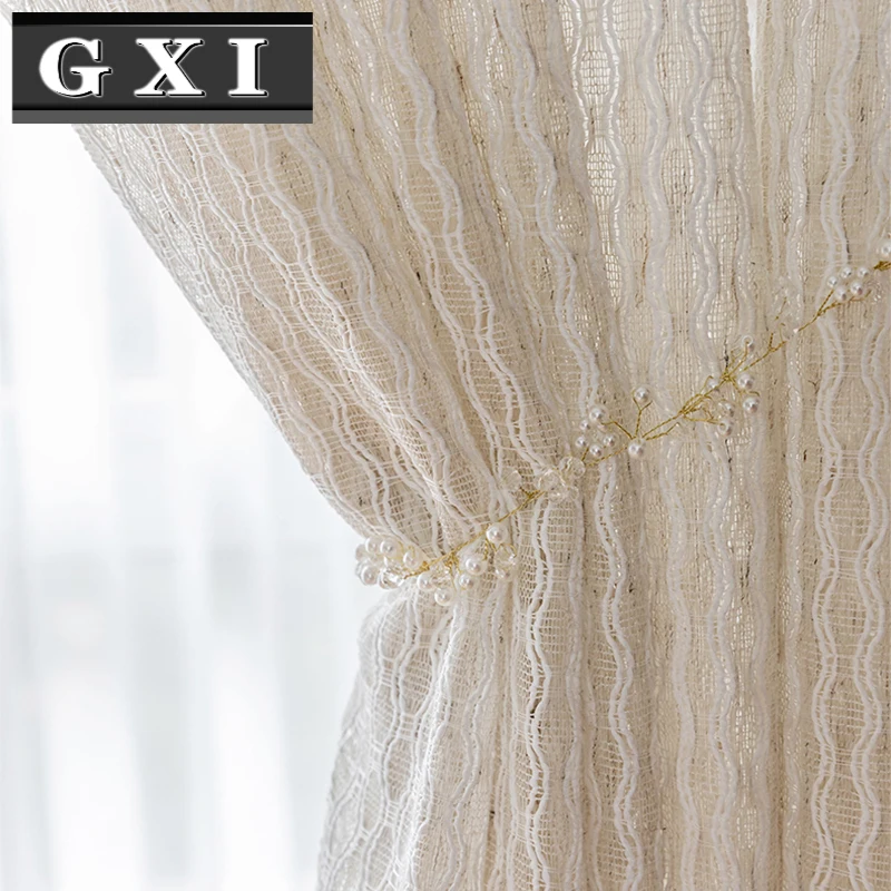 GXI Luxury French Linen Curtain for Living Room Window Screen Mesh Fabric Kitchen Sheer Voile Drape Blinds Cortinas
GXI Luxury French Linen Curtain for Living Room Window Screen Mesh Fabric Kitchen Sheer Voile Drape Blinds Cortinas