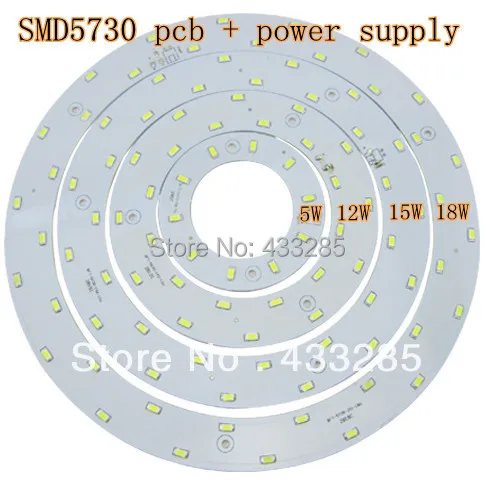 

5W 12W 15W LED PANEL Circle Light 85V-265V AC SMD 5730,LED Round Ceiling board the circular lamp board for Dining room