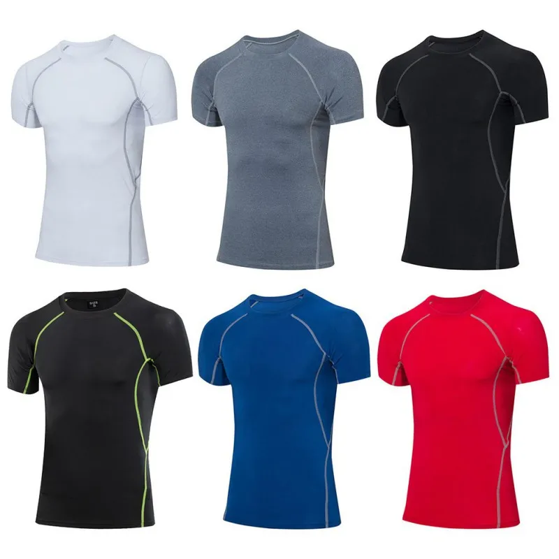 Men Running Tight Short T-shirt compression Fitness Bodybuilding jogging Tees Running Slim Fit shirts Quick dry t shirt Male Gym
Men Running Tight Short T-shirt compression Fitness Bodybuilding jogging Tees Running Slim Fit shirts Quick dry t shirt Male Gym