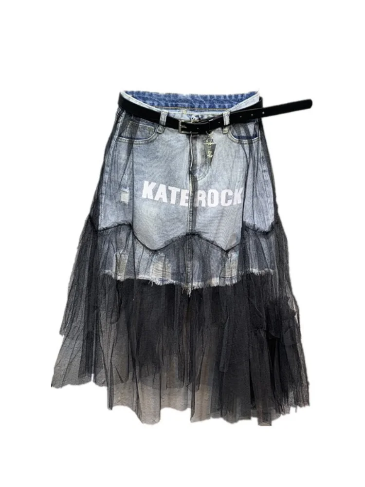 Tulle plus size pastel goth boho harajuku roupas feminina skirt asymetric ladies Black Mesh Denim Midi skirtsDM001
Tulle plus size pastel goth boho harajuku roupas feminina skirt asymetric ladies Black Mesh Denim Midi skirtsDM001