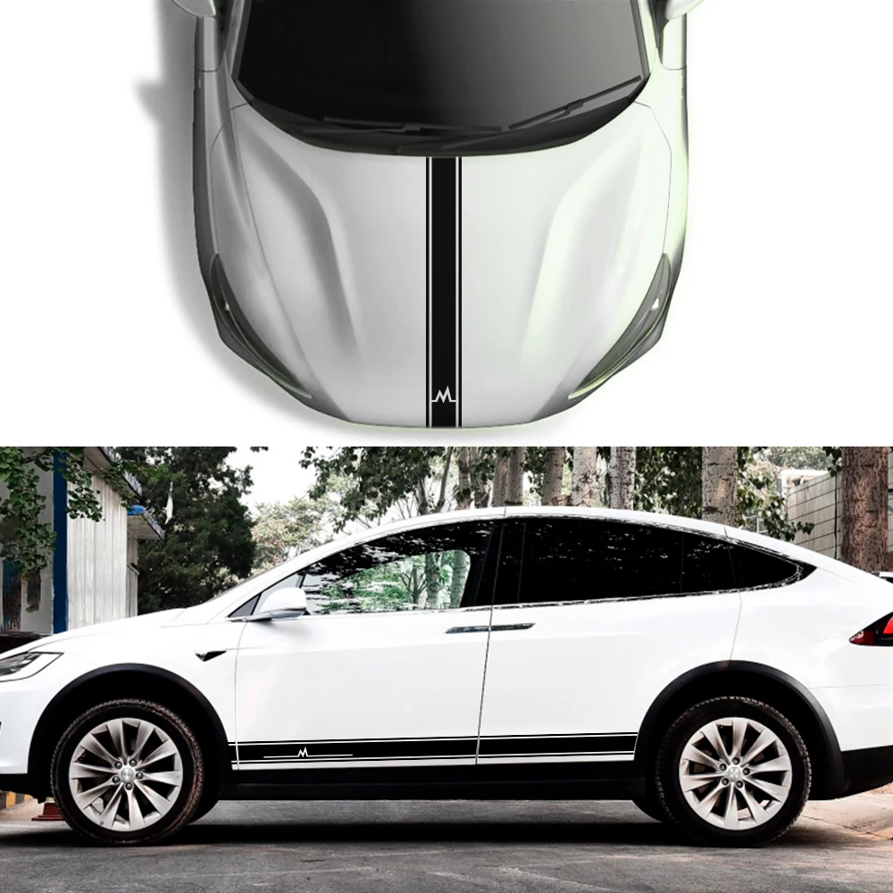 3pcs Fashion racing car sticker stripe modelling of DIY decoration hood front cover door waist line vinyl decals car accessories 
3pcs Fashion racing car sticker stripe modelling of DIY decoration hood front cover door waist line vinyl decals car accessories