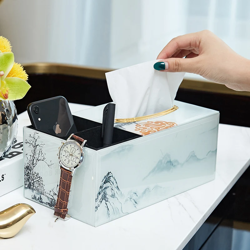 New Chinese multifunctional tissue box decoration living room light luxury decoration household tea table drawer storage box
New Chinese multifunctional tissue box decoration living room light luxury decoration household tea table drawer storage box