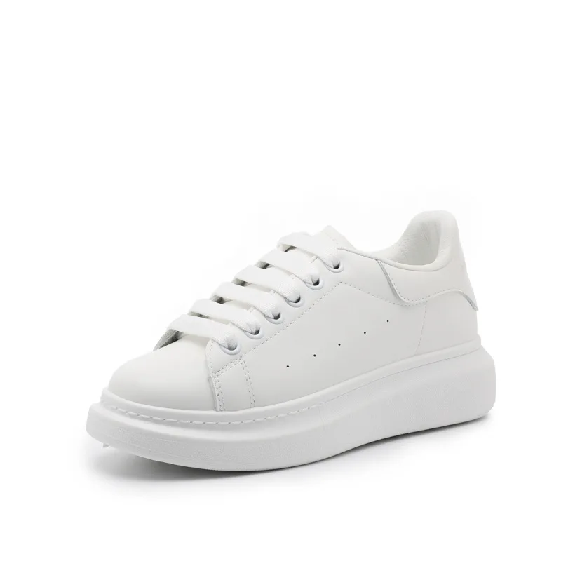 Thick-soled White Shoes Women's Spring and Autumn 2021 New Leather Flat-soled Couple Sneakers All-match Sneakers
Thick-soled White Shoes Women's Spring and Autumn 2021 New Leather Flat-soled Couple Sneakers All-match Sneakers