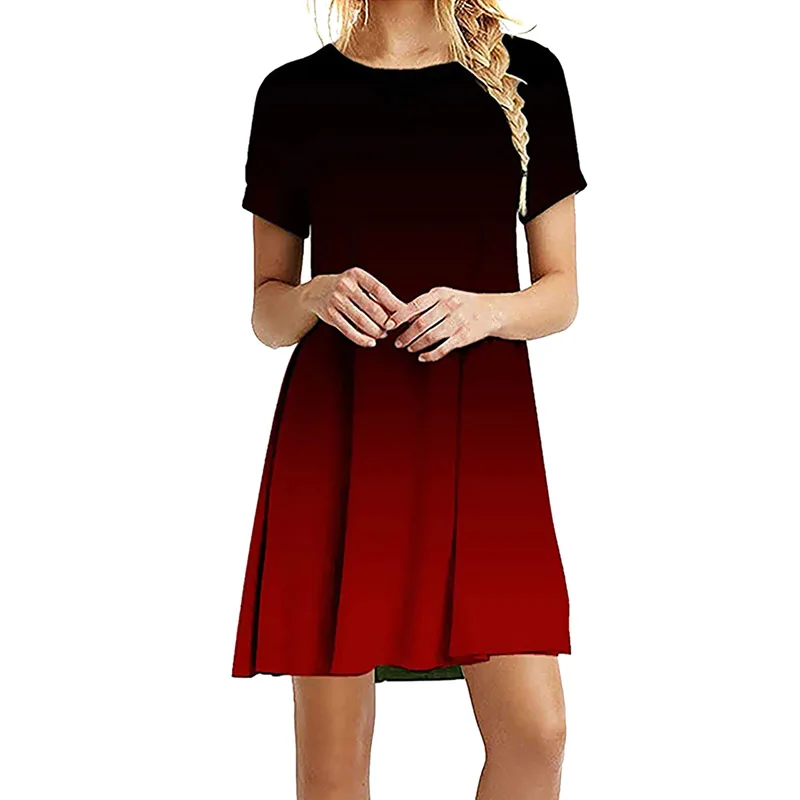 Tie Dye Dress Short Sleeve Round Neck Casual Women Summer Dresses Casual Loose Mini Dress Korte Mouw Jurk 2021 Fashion Style
Tie Dye Dress Short Sleeve Round Neck Casual Women Summer Dresses Casual Loose Mini Dress Korte Mouw Jurk 2021 Fashion Style