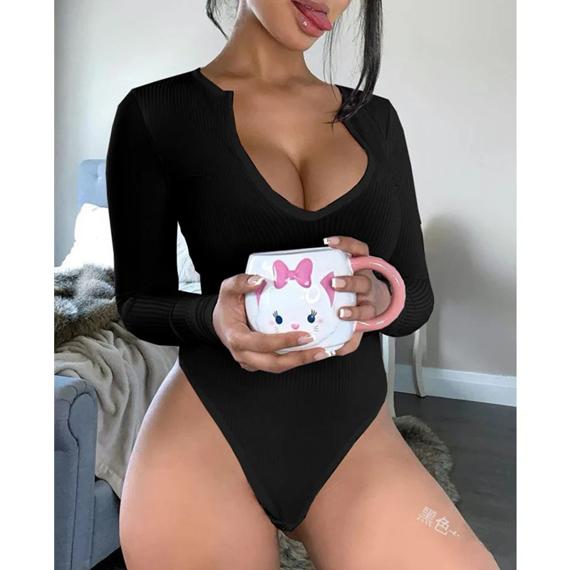 Mandylandy Rompers Women Jumpsuit Sexy Long Sleeve V Neck Solid Color Skinny Jumpsuits Playsuits Bodysuit for Women
Mandylandy Rompers Women Jumpsuit Sexy Long Sleeve V Neck Solid Color Skinny Jumpsuits Playsuits Bodysuit for Women