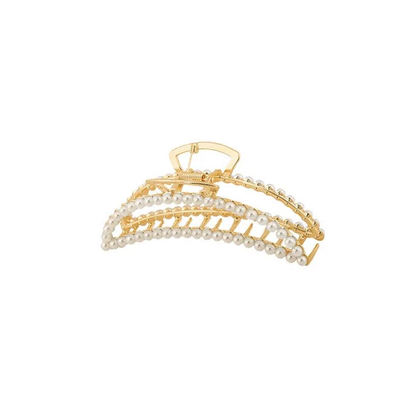 Girl's Large Back Clip Elegant Graceful Korean Headdress Pearl Barrettes Rhinestone Hair Claws
Girl's Large Back Clip Elegant Graceful Korean Headdress Pearl Barrettes Rhinestone Hair Claws