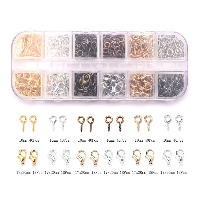 Approx 200Pcs Alloy Accessories Set Jewelry Findings Tools 17x20mm Charm Lobster Clasp Sheep Eye Jewelry Making Earring Supplies
Approx 200Pcs Alloy Accessories Set Jewelry Findings Tools 17x20mm Charm Lobster Clasp Sheep Eye Jewelry Making Earring Supplies