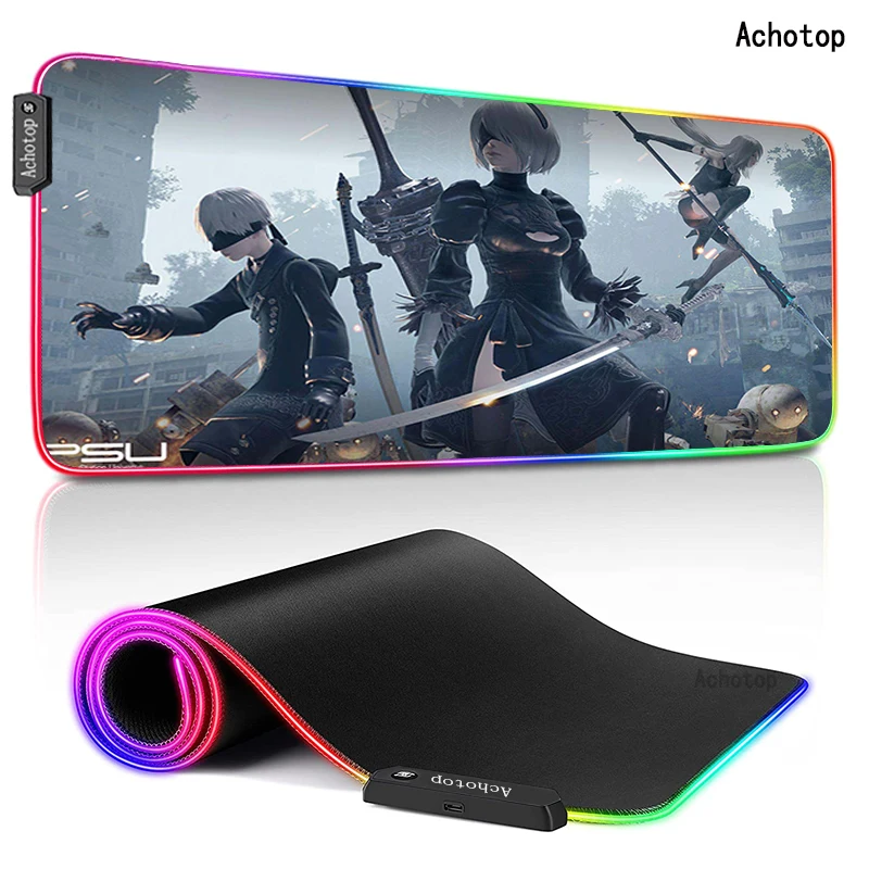 800x300 RGB Nier Automata Gaming Mouse Pad XXL Computer Mousepad Large XL Rubber Speed Desk Keyboard Mouse mat Desktop Gamer Mat
800x300 RGB Nier Automata Gaming Mouse Pad XXL Computer Mousepad Large XL Rubber Speed Desk Keyboard Mouse mat Desktop Gamer Mat