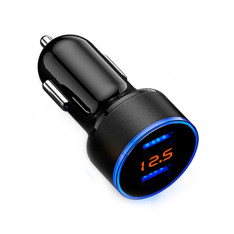 USB Автомобильное зарядное устройство светодиодный дисплей прикуриватели