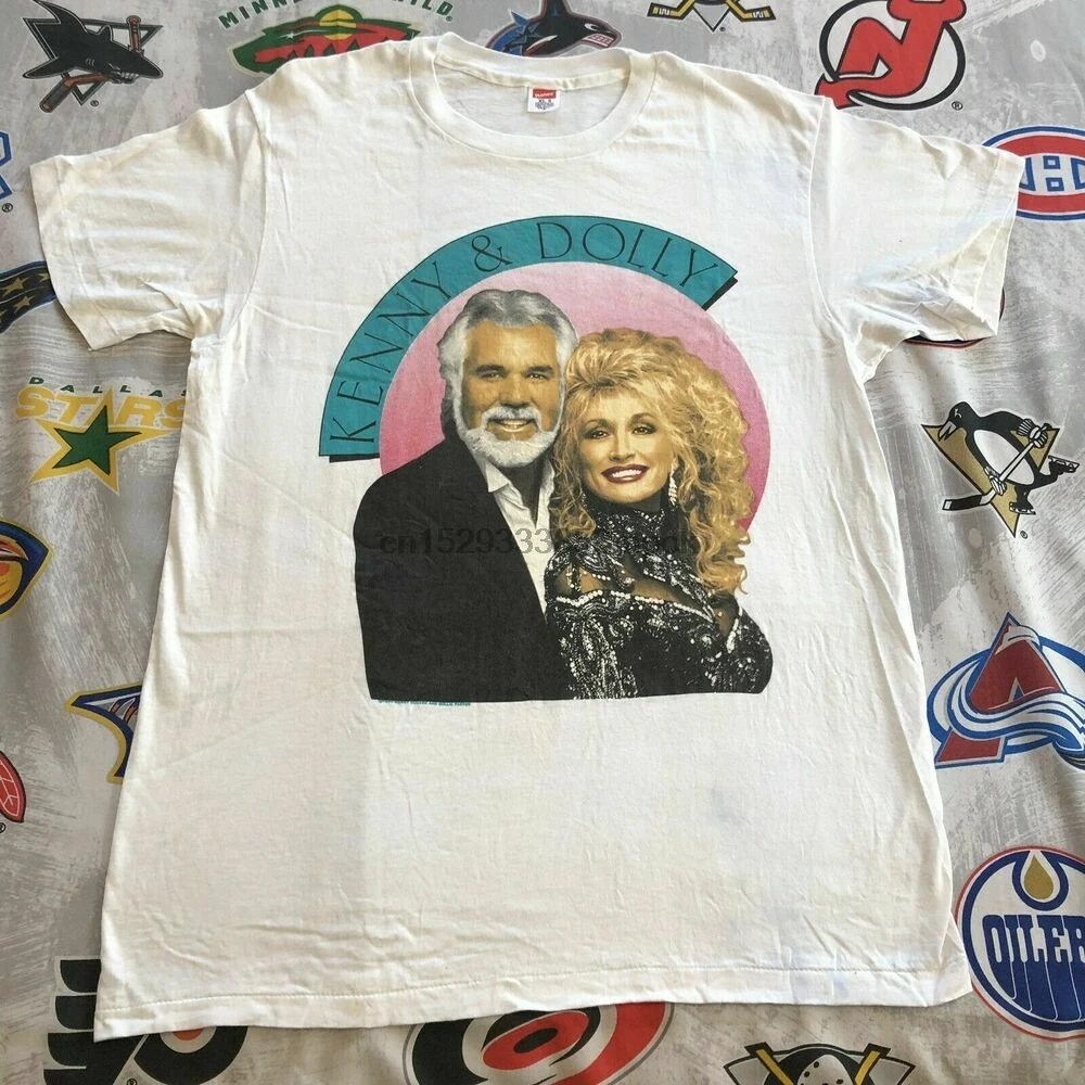 Kenny Rogers рубашка Долли Партон 1990 футболка для мужские Для женщин Размеры S