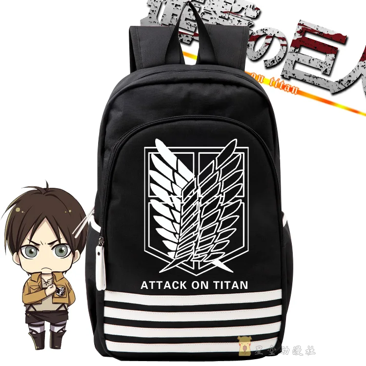 

Animation Accessories Anime Attack On Titan Soldier Captain Levi Peripheral Schoolbag Men's And Women's Two-dimensional Backpack