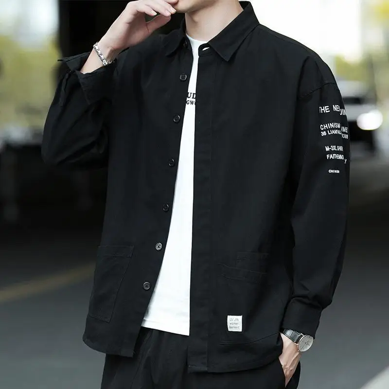 2021 summer tooling shirt men's long sleeve shirt Korean Fashion Top Men's thin loose casual coat
2021 summer tooling shirt men's long sleeve shirt Korean Fashion Top Men's thin loose casual coat