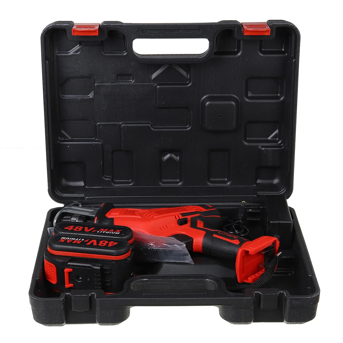 Drillpro Cordless Reciprocating Saw +4 Saw blades Metal Cutting Wood Tool Portable Woodworking Cutters 48V With 1/2 Battery New
Drillpro Cordless Reciprocating Saw +4 Saw blades Metal Cutting Wood Tool Portable Woodworking Cutters 48V With 1/2 Battery New