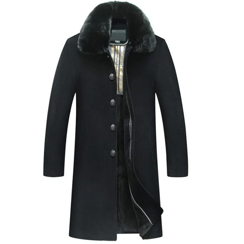 Winter thicken casual woolen coat men Mid-length trench coats long sleeves overcoat mens cashmere coat england black B364
Winter thicken casual woolen coat men Mid-length trench coats long sleeves overcoat mens cashmere coat england black B364