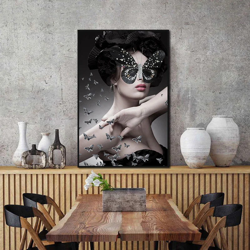 Modern Style Canvas Painting Wall Poster Elegant White Woman Wearing a Black Butterfly-Shaped Glasses for Home Room Wall Decorat
Modern Style Canvas Painting Wall Poster Elegant White Woman Wearing a Black Butterfly-Shaped Glasses for Home Room Wall Decorat