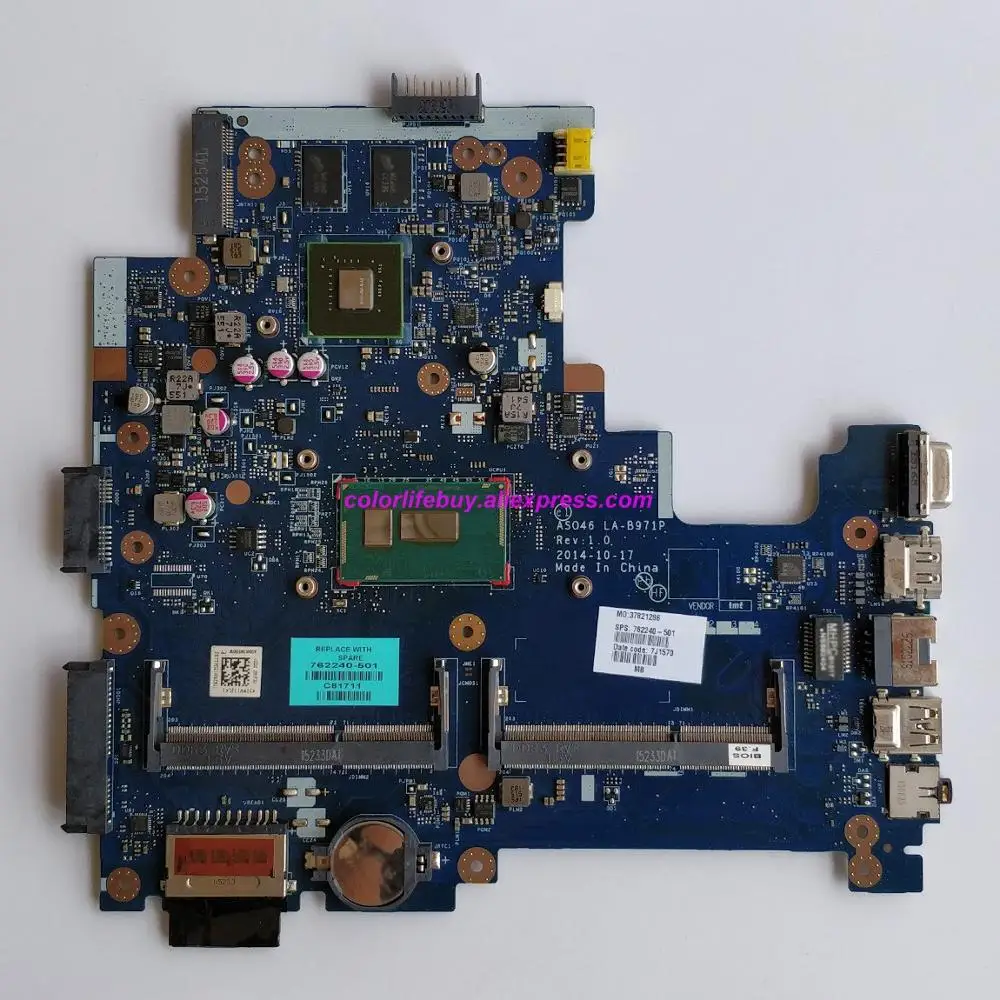 Genuine 762240-501 762240-001 762240-601 w 820M/2GB GPU i5-5200U CPU LA-B971P Laptop Motherboard for HP 14-R 240 G3 NoteBook PC
Genuine 762240-501 762240-001 762240-601 w 820M/2GB GPU i5-5200U CPU LA-B971P Laptop Motherboard for HP 14-R 240 G3 NoteBook PC