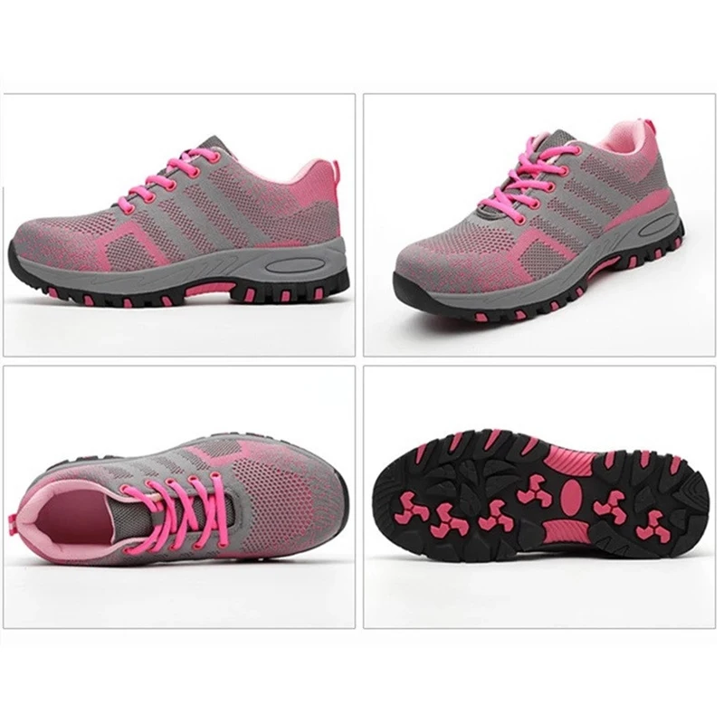 High Quality Women Work Shoes Steel Toe Puncture-proof Safety Work Boots Pink Sneakers Casual Safety Shoes
High Quality Women Work Shoes Steel Toe Puncture-proof Safety Work Boots Pink Sneakers Casual Safety Shoes