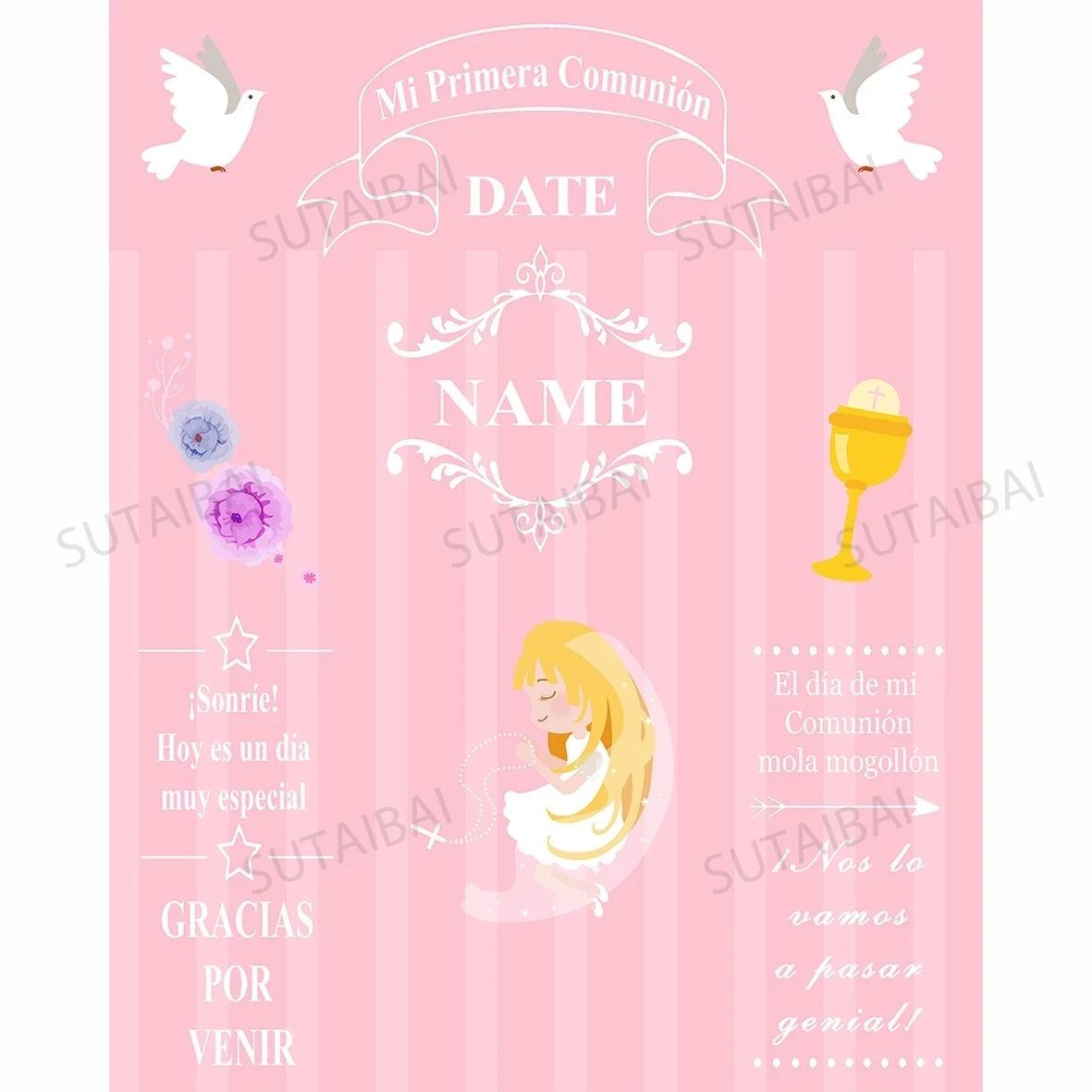 My First Communion Girl Decoration Background Pink Flower Mi Bautizo Invitation Backdrops Photography Photo Studio Photocall
My First Communion Girl Decoration Background Pink Flower Mi Bautizo Invitation Backdrops Photography Photo Studio Photocall
