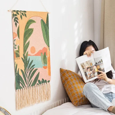 New Hand-knitted tassel tapestry Nordic Art hanging cloth Wall Hanging Handmade bohemian style Retro Home Decor cotton
New Hand-knitted tassel tapestry Nordic Art hanging cloth Wall Hanging Handmade bohemian style Retro Home Decor cotton