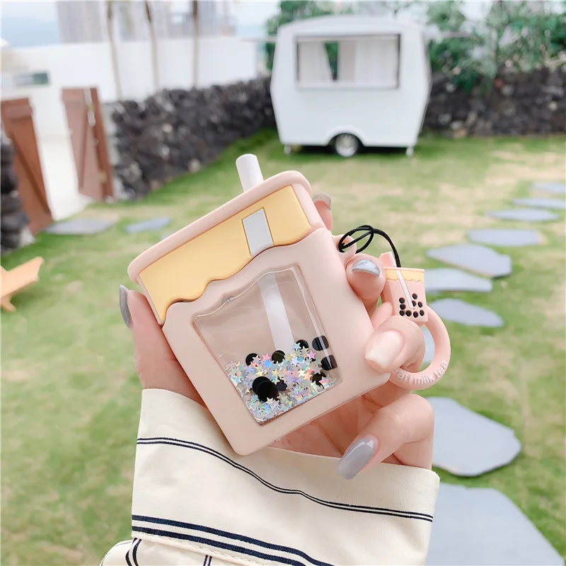 Cartoon Case for AirPods 1 2 Pro Glitter Cute Cover Silicone Bluetooth Earphone Protective Case with Ring Strap Milk Tea Bottle
Cartoon Case for AirPods 1 2 Pro Glitter Cute Cover Silicone Bluetooth Earphone Protective Case with Ring Strap Milk Tea Bottle