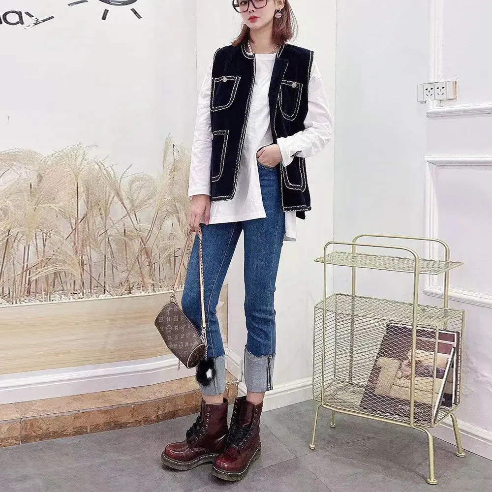 European leg zipper small straight jeans women's 2021 spring large high waist slim high hem quarter pants
European leg zipper small straight jeans women's 2021 spring large high waist slim high hem quarter pants