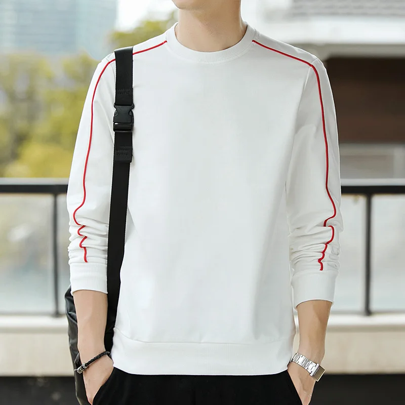 Spring and autumn round neck solid color sweater men's sports casual loose bottoming shirt
Spring and autumn round neck solid color sweater men's sports casual loose bottoming shirt