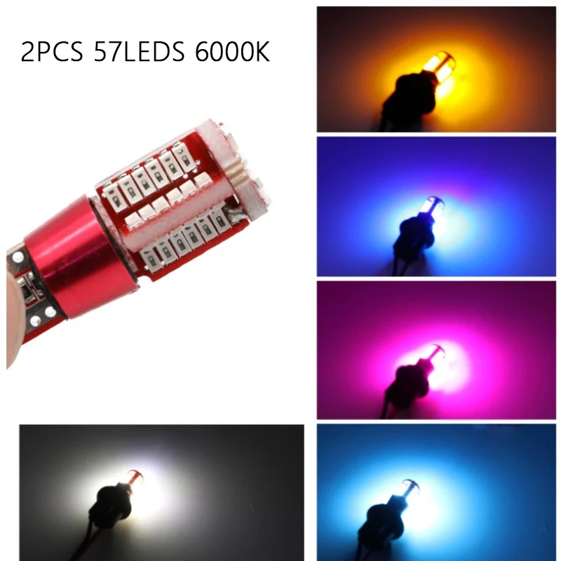 2pcs T10 Led W5W Canbus 3014 57smd 6000k Error Free Car Side Wedge Clearance Light Dome Reading License Plate Light Signal Lamp
2pcs T10 Led W5W Canbus 3014 57smd 6000k Error Free Car Side Wedge Clearance Light Dome Reading License Plate Light Signal Lamp