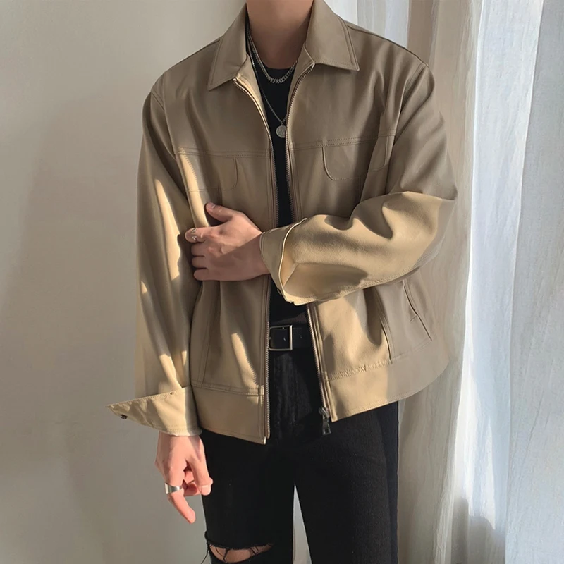 2021 autumn new leather men's self-cultivation clothes Korean handsome youth leather jacket motorcycle jacket
2021 autumn new leather men's self-cultivation clothes Korean handsome youth leather jacket motorcycle jacket