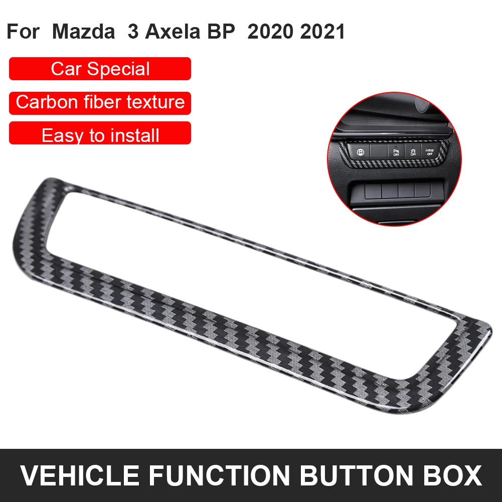 New Car Dashboard Inner The New Button Cover Frame For Mazda 3 Axela BP 2020 2021 Carbon ABS Fiber Trim I-Stop Button Cover Bra
New Car Dashboard Inner The New Button Cover Frame For Mazda 3 Axela BP 2020 2021 Carbon ABS Fiber Trim I-Stop Button Cover Bra