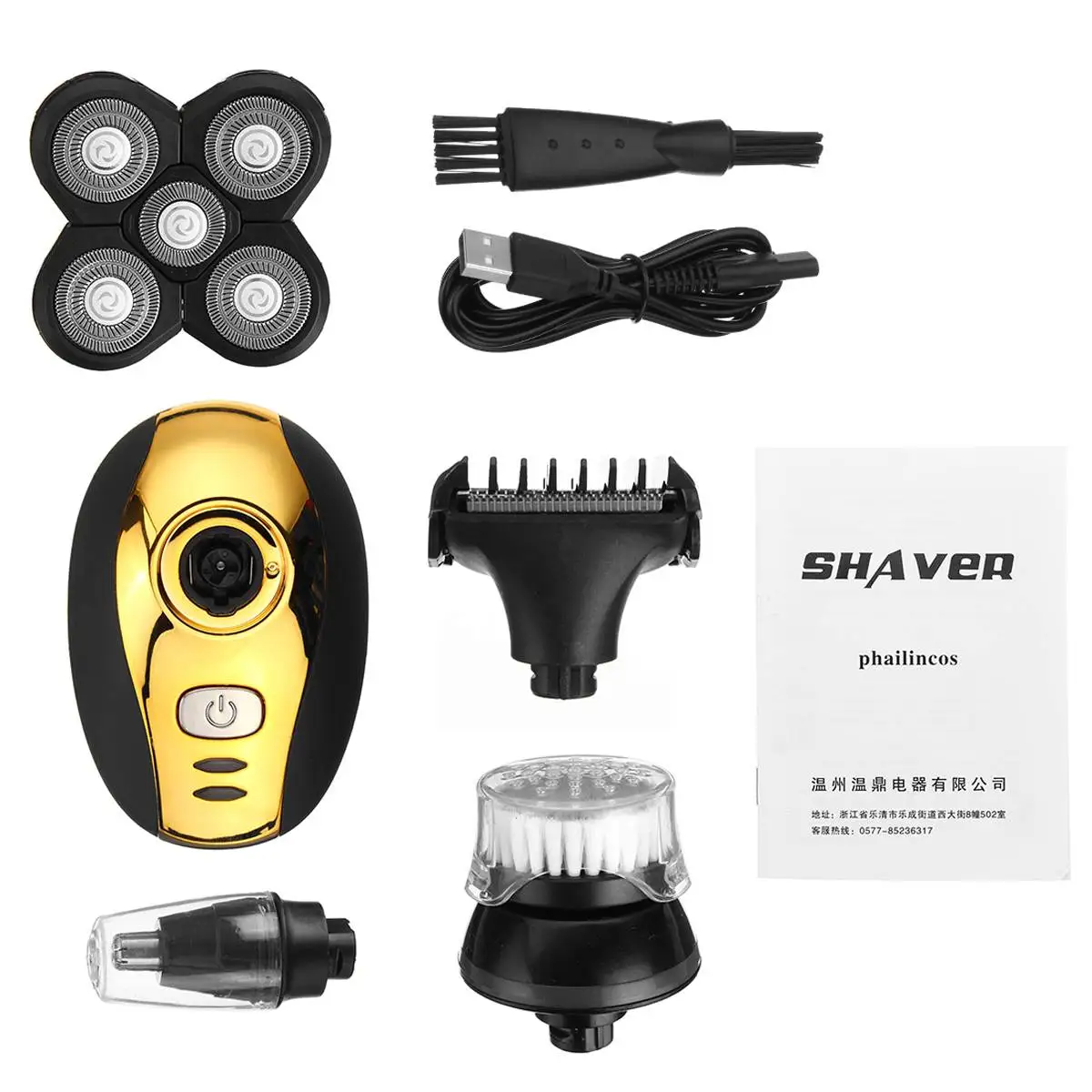 Electric for Men Bald Head Shaver 5 in 1 Electric Shaver Kit Cordless Hair Clipper Nose Hair Trimmer Waterproof USB Rechargeabl
Electric for Men Bald Head Shaver 5 in 1 Electric Shaver Kit Cordless Hair Clipper Nose Hair Trimmer Waterproof USB Rechargeabl