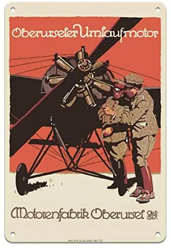 Oberursel - German Aircraft Motor - Oberursel Engine Factory - Advertising Poster by Ludwig Hohlwein c.1914- Metal Sign
Oberursel - German Aircraft Motor - Oberursel Engine Factory - Advertising Poster by Ludwig Hohlwein c.1914- Metal Sign