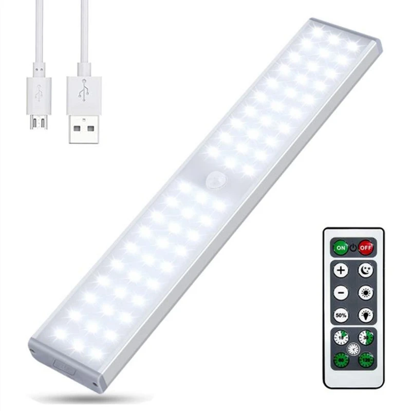 LED Motion Sensor Closet Lights,60-LED Rechargeable Wireless Light With Remote Control,For Stairs,Wardrobe,Kitchen
LED Motion Sensor Closet Lights,60-LED Rechargeable Wireless Light With Remote Control,For Stairs,Wardrobe,Kitchen