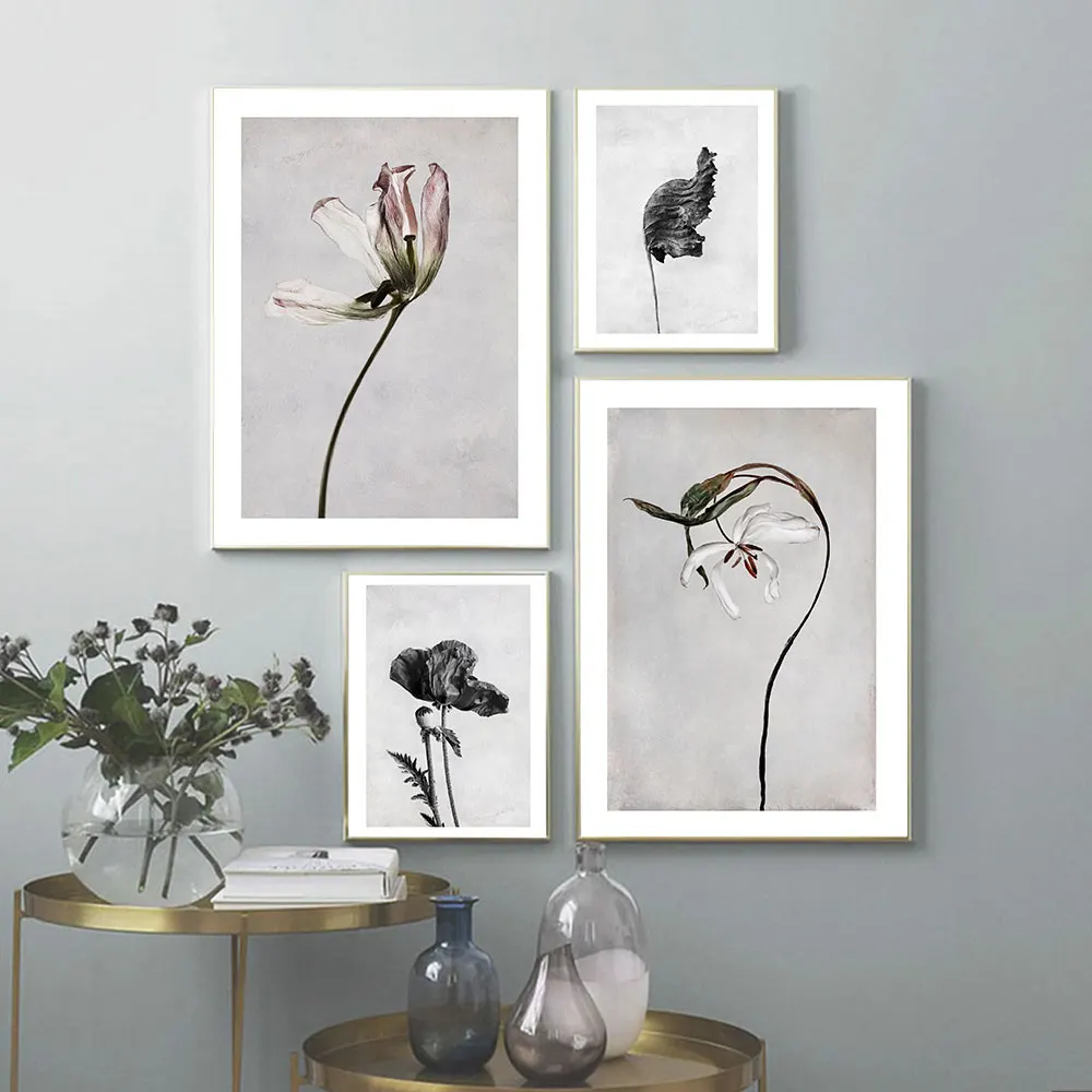 Dried Tulip Poppy Flower Poster black and white leaf Canvas Painting Art Print Norbic Wall Picture For Living Room Home Decor
Dried Tulip Poppy Flower Poster black and white leaf Canvas Painting Art Print Norbic Wall Picture For Living Room Home Decor