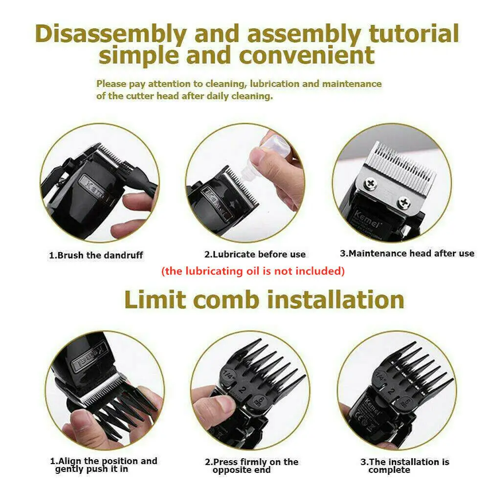 Kemei-2850 Professional Low Noise Hair Clipper Electric Powerful Cordless Cutting Machine Haircut Trimmer Modeling Tool Barber
Kemei-2850 Professional Low Noise Hair Clipper Electric Powerful Cordless Cutting Machine Haircut Trimmer Modeling Tool Barber