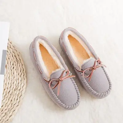 Winter Shoes Women Flat Shoes Casual fur Loafers Slip On Women's cow suede Flats Shoes Moccasins Lady butterfly-knot size 35-43
Winter Shoes Women Flat Shoes Casual fur Loafers Slip On Women's cow suede Flats Shoes Moccasins Lady butterfly-knot size 35-43