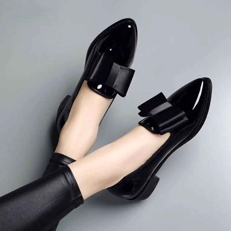 Plus Size 41 Spring Flats Women Shoes Bowtie Loafers Patent Leather Elegant Low Heels Slip On Footwear Female Oxford Shoes
Plus Size 41 Spring Flats Women Shoes Bowtie Loafers Patent Leather Elegant Low Heels Slip On Footwear Female Oxford Shoes