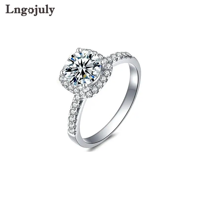 Pure 925 Sterling Silver Wedding Ring 1 Carat Moissanite Ring For Women Luxury Engagement Party Silver 925 Jewelry Wholesale
Pure 925 Sterling Silver Wedding Ring 1 Carat Moissanite Ring For Women Luxury Engagement Party Silver 925 Jewelry Wholesale