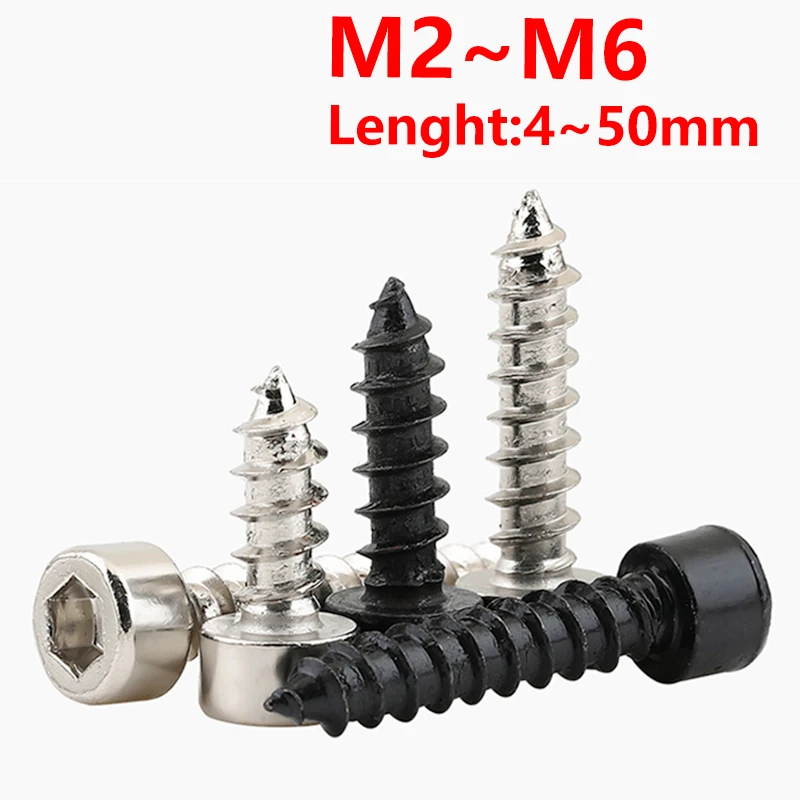 304 Stainless Steel Hex Socket Head Cap Self Tapping Wood Screw Metric Thread Hexagon Bolt Black Grade 12.9 M2 M2.6 M3 M4 M5 M6
304 Stainless Steel Hex Socket Head Cap Self Tapping Wood Screw Metric Thread Hexagon Bolt Black Grade 12.9 M2 M2.6 M3 M4 M5 M6