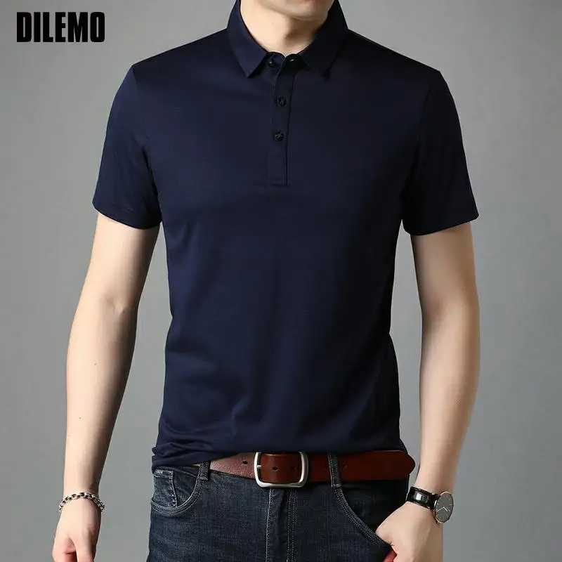 Top Grade Mulberry Silk New Summer Brand Men Polo Shirts Designer Short Sleeve Casual Tops Korean Fashion Clothing
Top Grade Mulberry Silk New Summer Brand Men Polo Shirts Designer Short Sleeve Casual Tops Korean Fashion Clothing