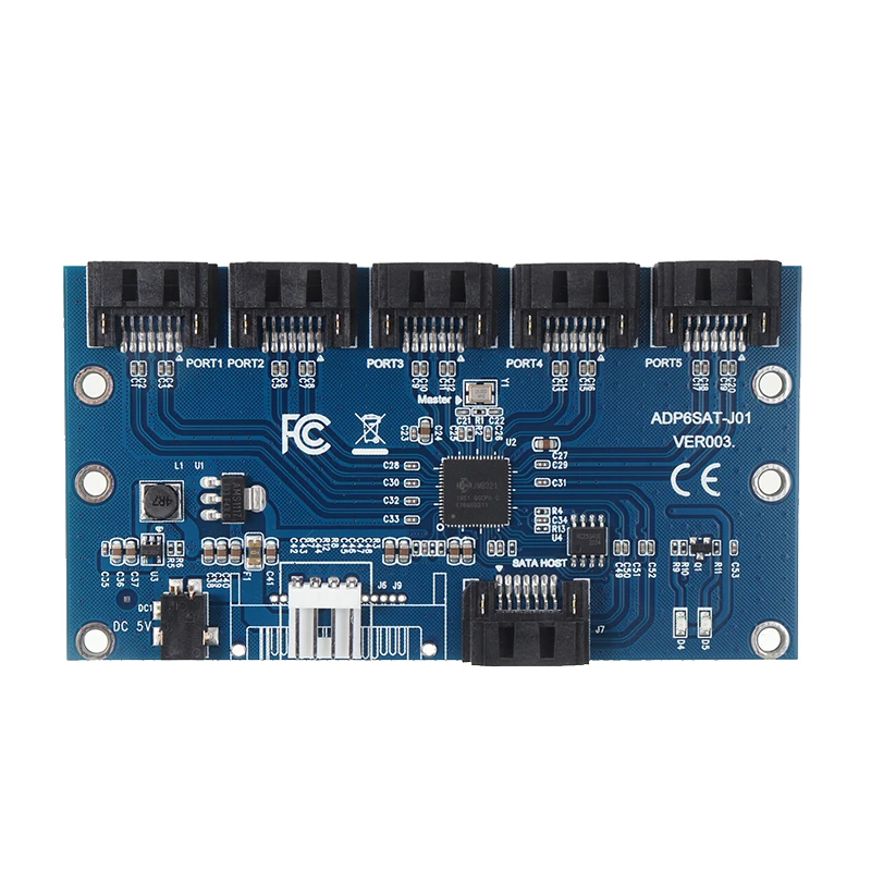 SATA Expansion Riser Card 1 to 5 Port SATA 3.0 6Gbps HUB Adapter Module For PC Computer Motherboard Accessories
SATA Expansion Riser Card 1 to 5 Port SATA 3.0 6Gbps HUB Adapter Module For PC Computer Motherboard Accessories