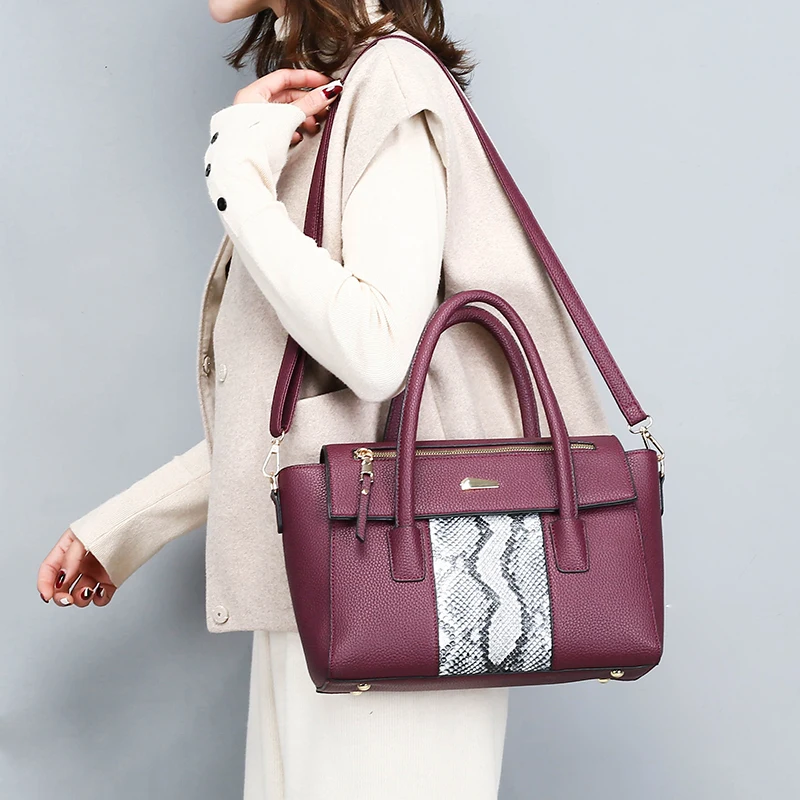 Quality Pu High Leather Women Handbags Large Capacity Female Tote Messenger Bags Fashion Serpentine Casual Ladies Shoulder Bag
Quality Pu High Leather Women Handbags Large Capacity Female Tote Messenger Bags Fashion Serpentine Casual Ladies Shoulder Bag