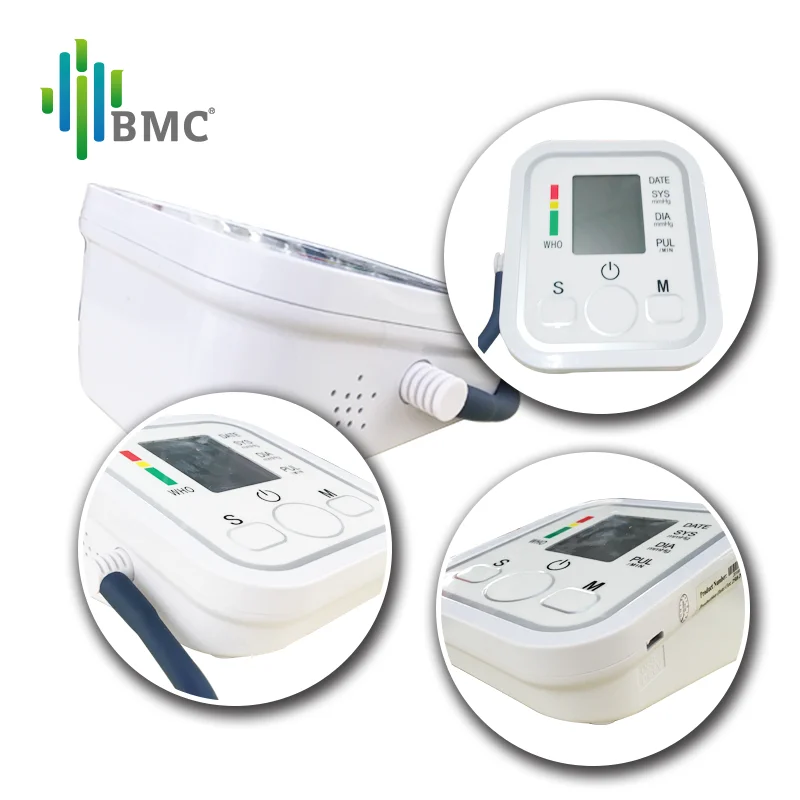 BMC Blood Pressure Monitor Upper Arm Sphygmomanometer Homeuse Health Care Digital Lcd Heart Beat Auto Meter Tomometer
BMC Blood Pressure Monitor Upper Arm Sphygmomanometer Homeuse Health Care Digital Lcd Heart Beat Auto Meter Tomometer