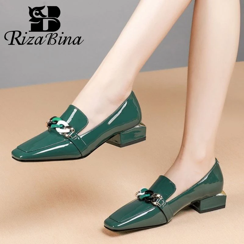 RIZABINA Women Real Leather Flats Square Toe Shallow Slip On Metal Chain Female Footwear New Spring Daily Size 34-42
RIZABINA Women Real Leather Flats Square Toe Shallow Slip On Metal Chain Female Footwear New Spring Daily Size 34-42