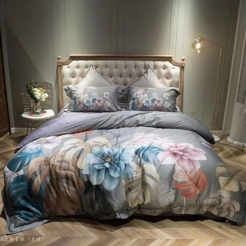 4pcs Sets Floral Pastoral Duvet Cover Pillowcases Bedspreads European Egyptian Cotton Bed Linen Soft Satin Bedding Cover
4pcs Sets Floral Pastoral Duvet Cover Pillowcases Bedspreads European Egyptian Cotton Bed Linen Soft Satin Bedding Cover